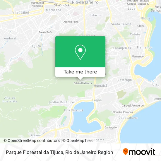 Parque Florestal da Tijuca map