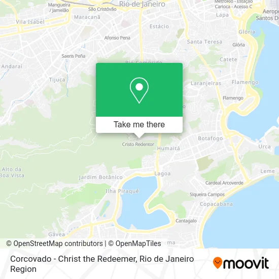 Corcovado - Christ the Redeemer map