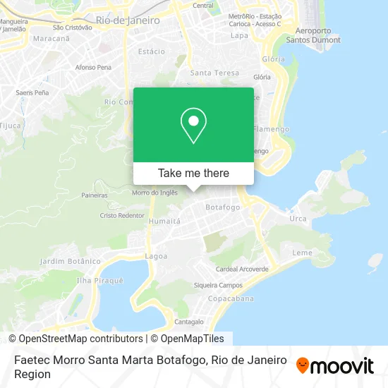 Faetec Morro Santa Marta Botafogo map
