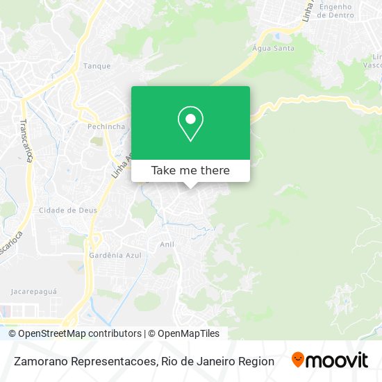 Zamorano Representacoes map