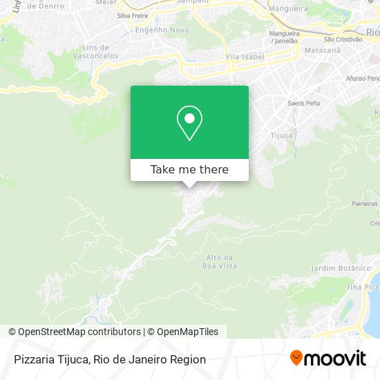 Mapa Pizzaria Tijuca