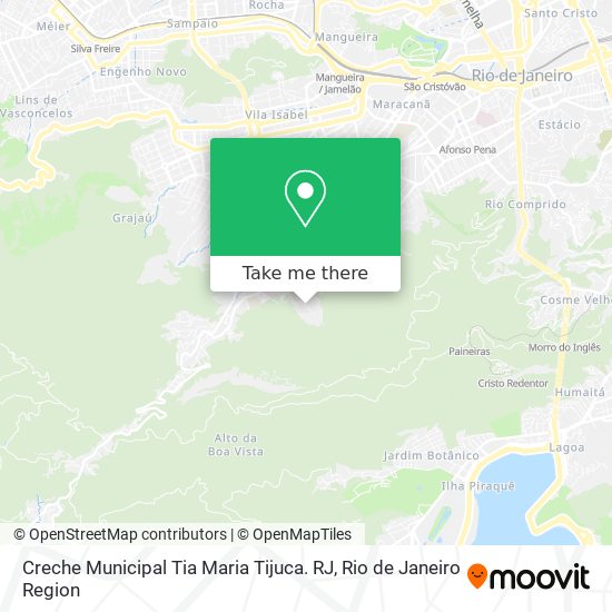 Mapa Creche Municipal Tia Maria Tijuca. RJ