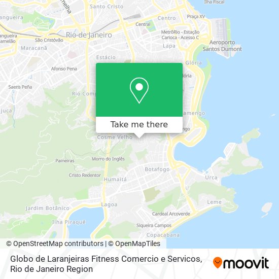 Mapa Globo de Laranjeiras Fitness Comercio e Servicos