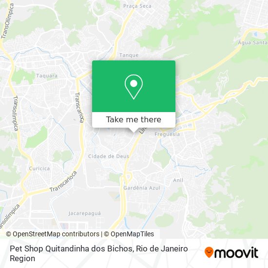 Pet Shop Quitandinha dos Bichos map