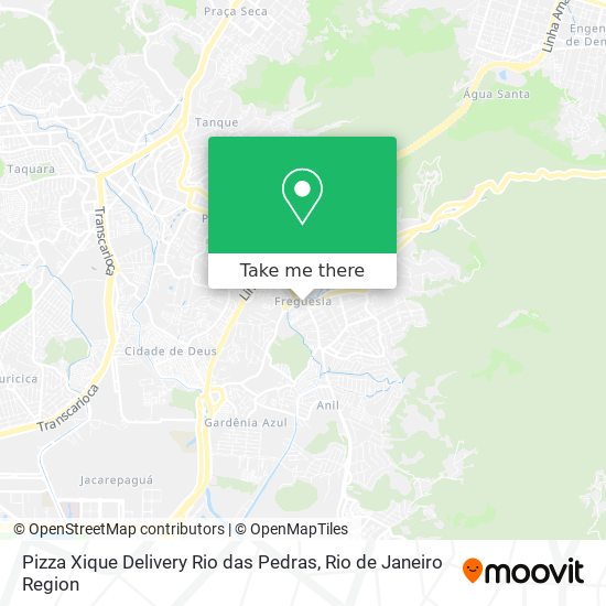 Pizza Xique Delivery Rio das Pedras map