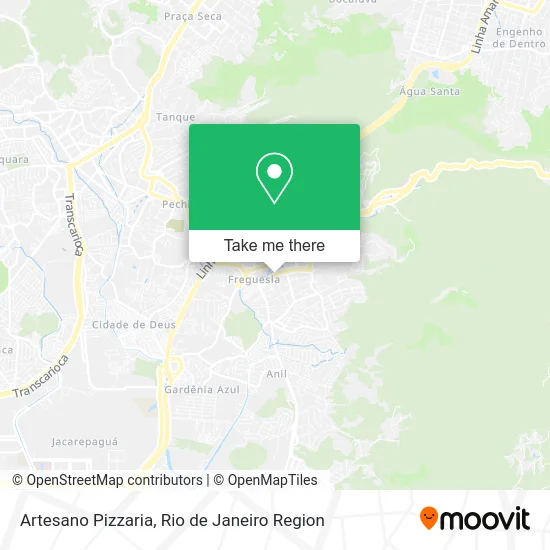 Artesano Pizzaria map