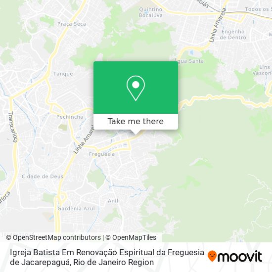 Igreja Batista Em Renovação Espiritual da Freguesia de Jacarepaguá map