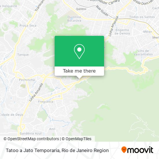 Mapa Tatoo a Jato Temporaria