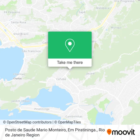 Posto de Saude Mario Monteiro, Em Piratininga. map