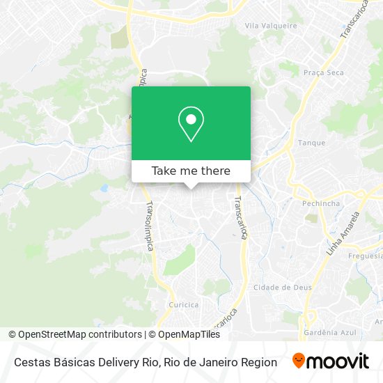 Mapa Cestas Básicas Delivery Rio