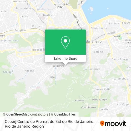 Ceperj Centro de Premat do Est do Rio de Janeiro map