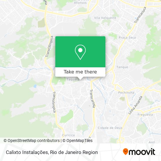 Mapa Calixto Instalações