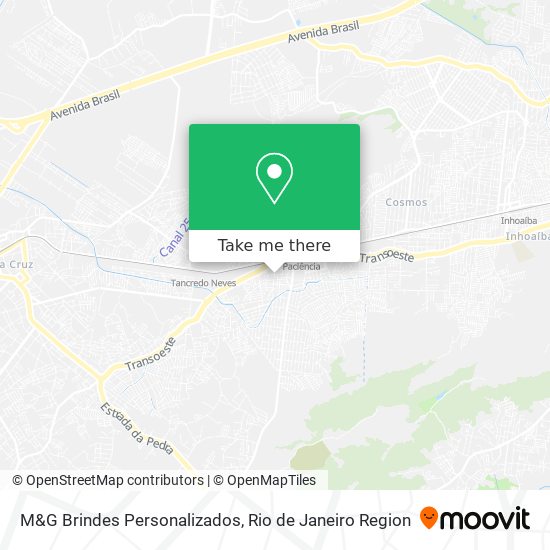 M&G Brindes Personalizados map