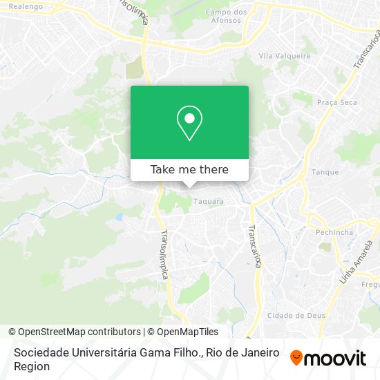 Sociedade Universitária Gama Filho. map