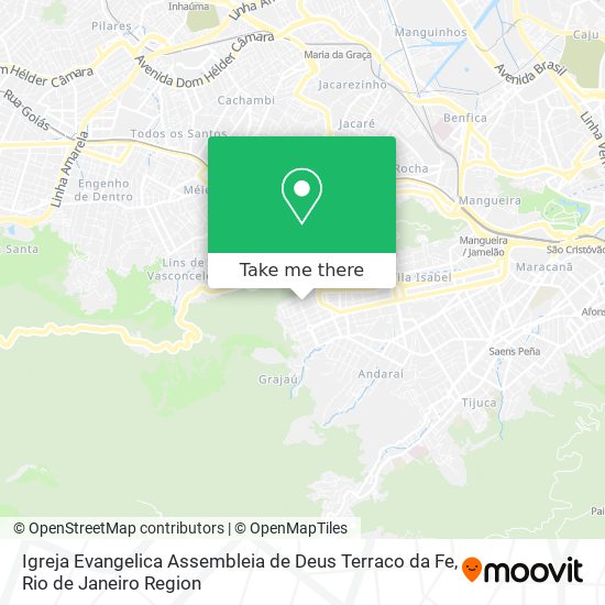 Mapa Igreja Evangelica Assembleia de Deus Terraco da Fe