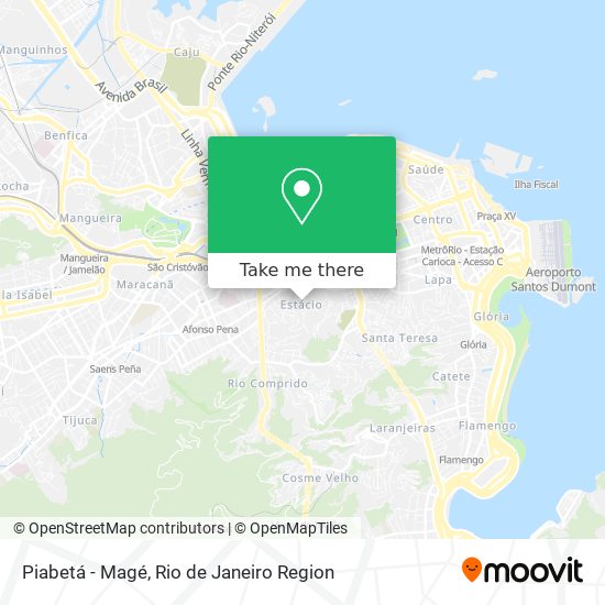 Piabetá - Magé map