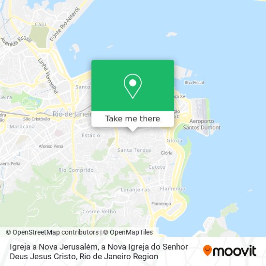 Mapa Igreja a Nova Jerusalém, a Nova Igreja do Senhor Deus Jesus Cristo