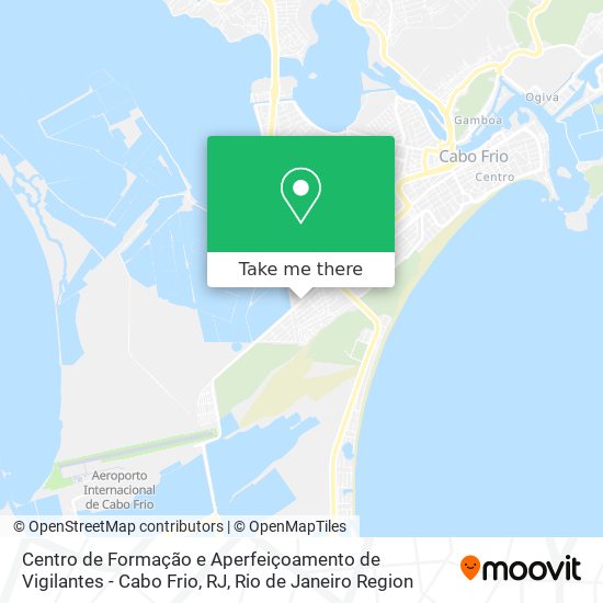 Mapa Centro de Formação e Aperfeiçoamento de Vigilantes - Cabo Frio, RJ