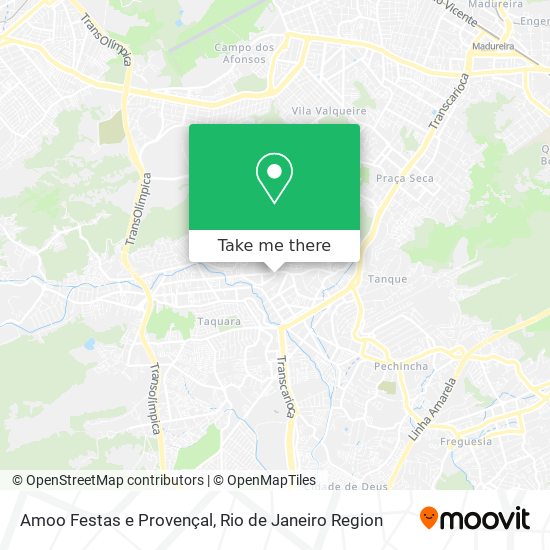 Amoo Festas e Provençal map