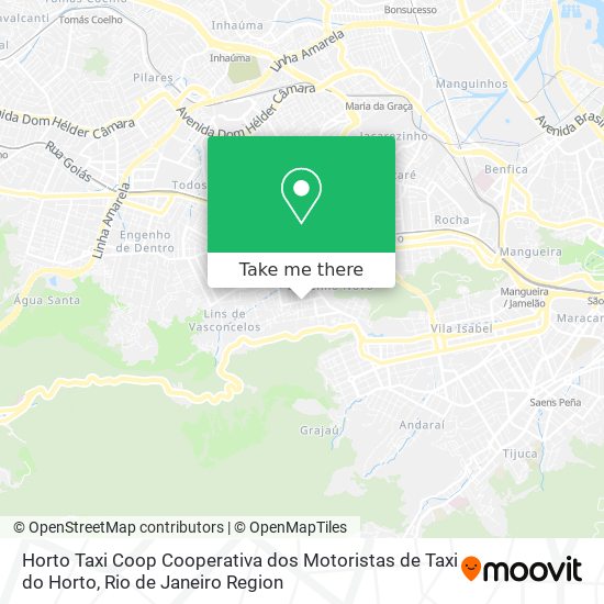 Mapa Horto Taxi Coop Cooperativa dos Motoristas de Taxi do Horto