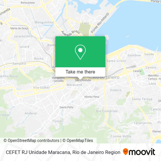 CEFET RJ Unidade Maracana map