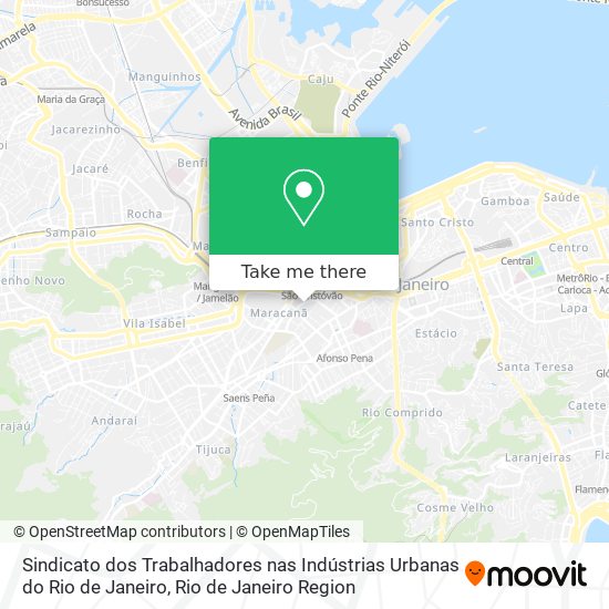 Mapa Sindicato dos Trabalhadores nas Indústrias Urbanas do Rio de Janeiro