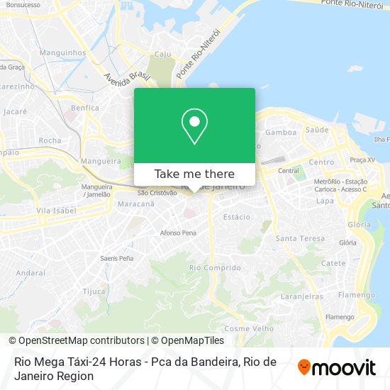 Mapa Rio Mega Táxi-24 Horas - Pca da Bandeira