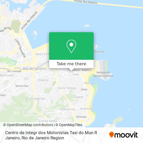 Mapa Centro de Integr dos Motoristas Taxi do Mun R Janeiro