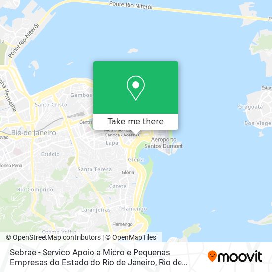 Mapa Sebrae - Servico Apoio a Micro e Pequenas Empresas do Estado do Rio de Janeiro