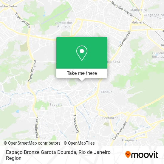 Espaço Bronze Garota Dourada map