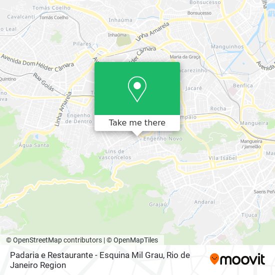 Mapa Padaria e Restaurante - Esquina Mil Grau