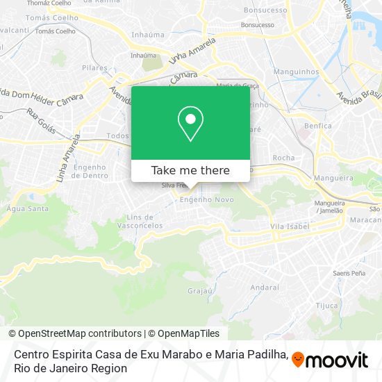 Mapa Centro Espirita Casa de Exu Marabo e Maria Padilha