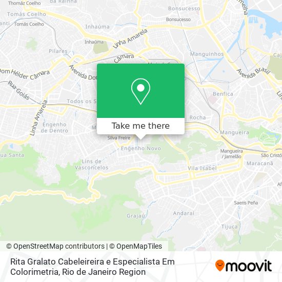 Mapa Rita Gralato Cabeleireira e Especialista Em Colorimetria