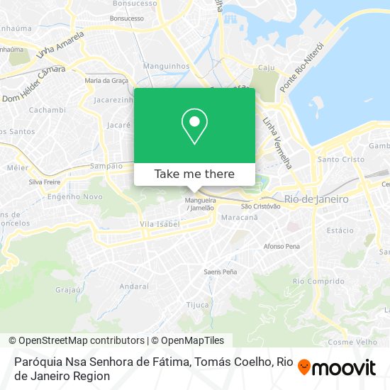 Paróquia Nsa Senhora de Fátima, Tomás Coelho map