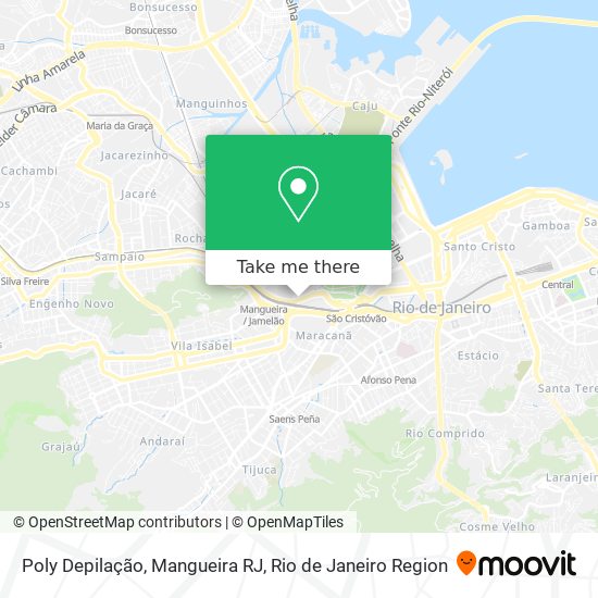 Mapa Poly Depilação, Mangueira RJ