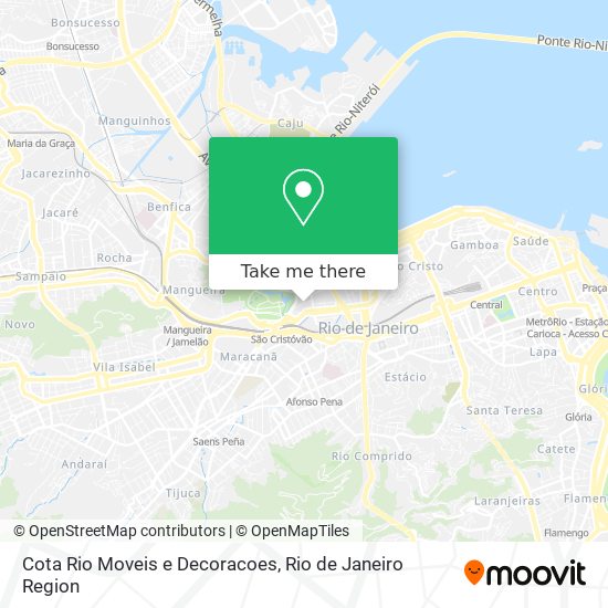 Mapa Cota Rio Moveis e Decoracoes