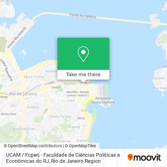 UCAM / Fcperj - Faculdade de Ciências Políticas e Econômicas do RJ map