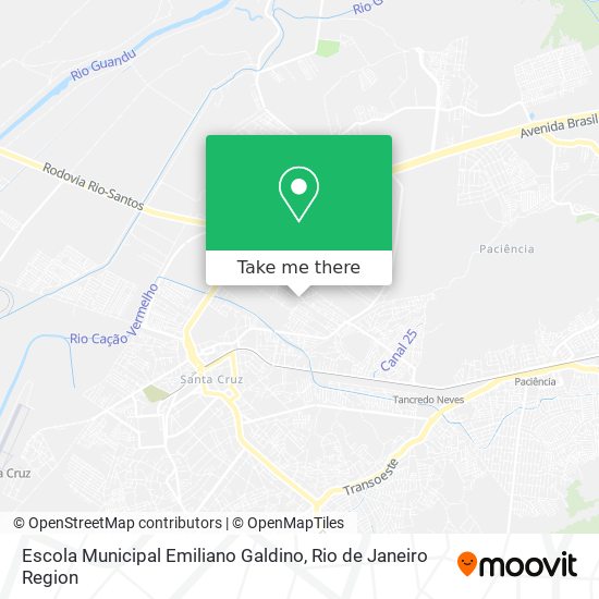 How to get to Escola Municipal Emiliano Galdino in Santa Cruz by