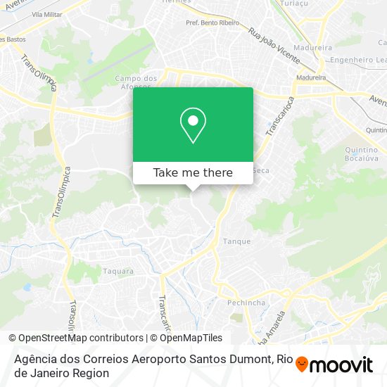 Agência dos Correios Aeroporto Santos Dumont map