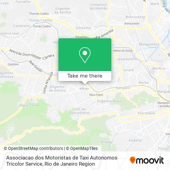 Associacao dos Motoristas de Taxi Autonomos Tricolor Service map