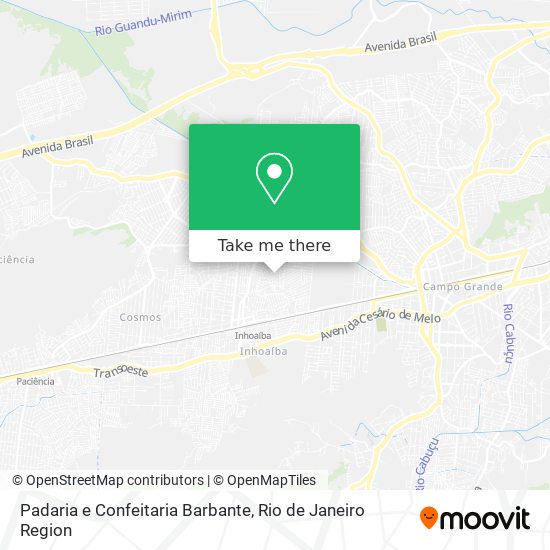 Padaria e Confeitaria Barbante map