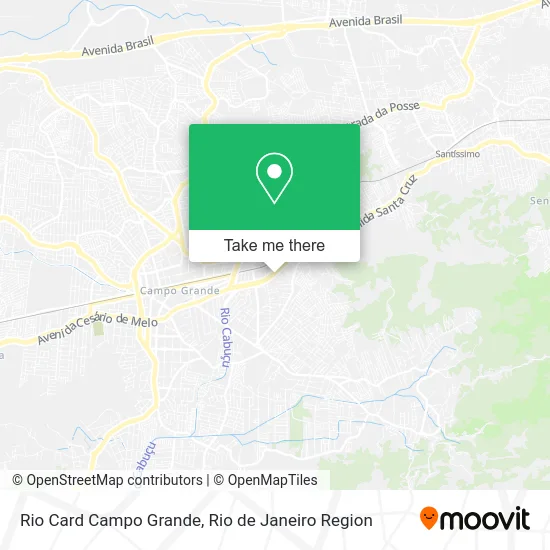 Rio Card Campo Grande map