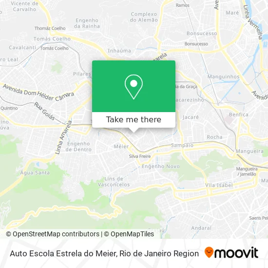 Auto Escola Estrela do Meier map