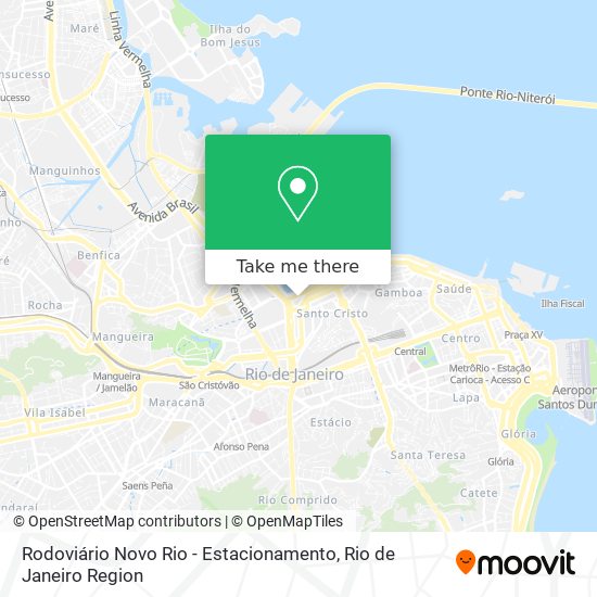 Rodoviário Novo Rio - Estacionamento map