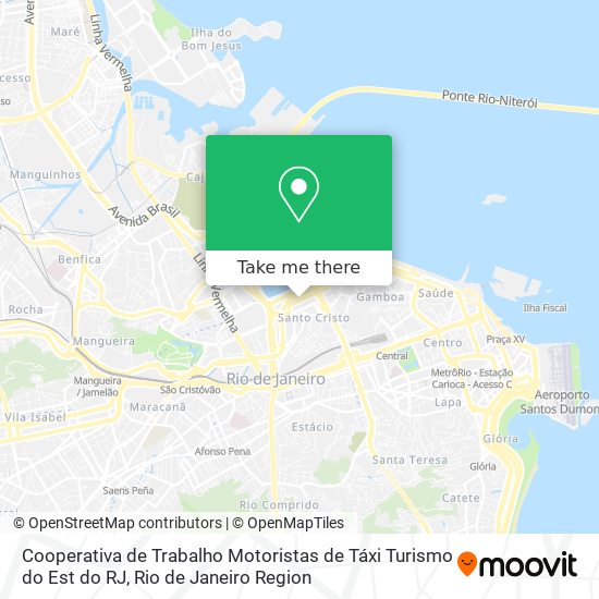 Cooperativa de Trabalho Motoristas de Táxi Turismo do Est do RJ map