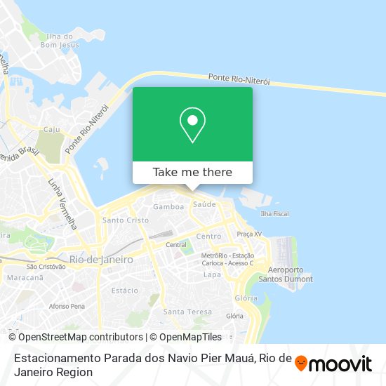 Mapa Estacionamento Parada dos Navio Pier Mauá