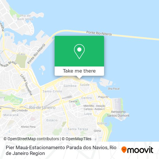 Mapa Pier Mauá-Estacionamento Parada dos Navios