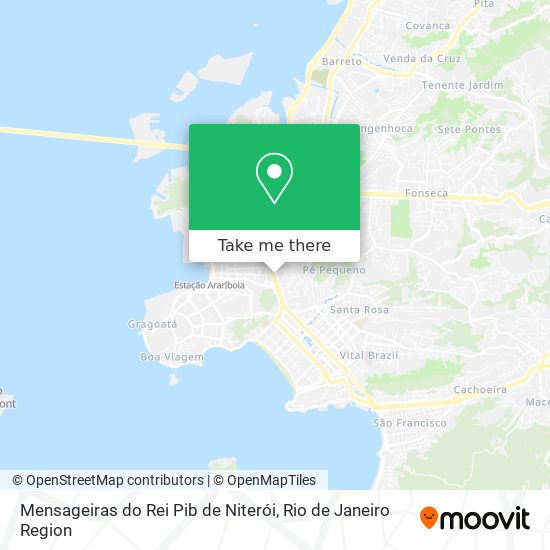 Mapa Mensageiras do Rei Pib de Niterói