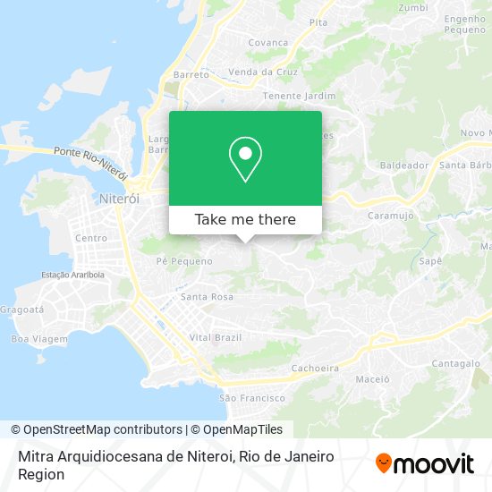 Mitra Arquidiocesana de Niteroi map