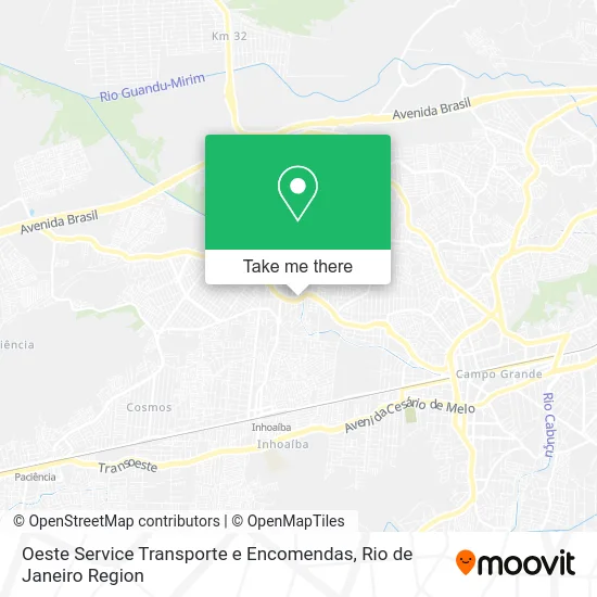 Oeste Service Transporte e Encomendas map